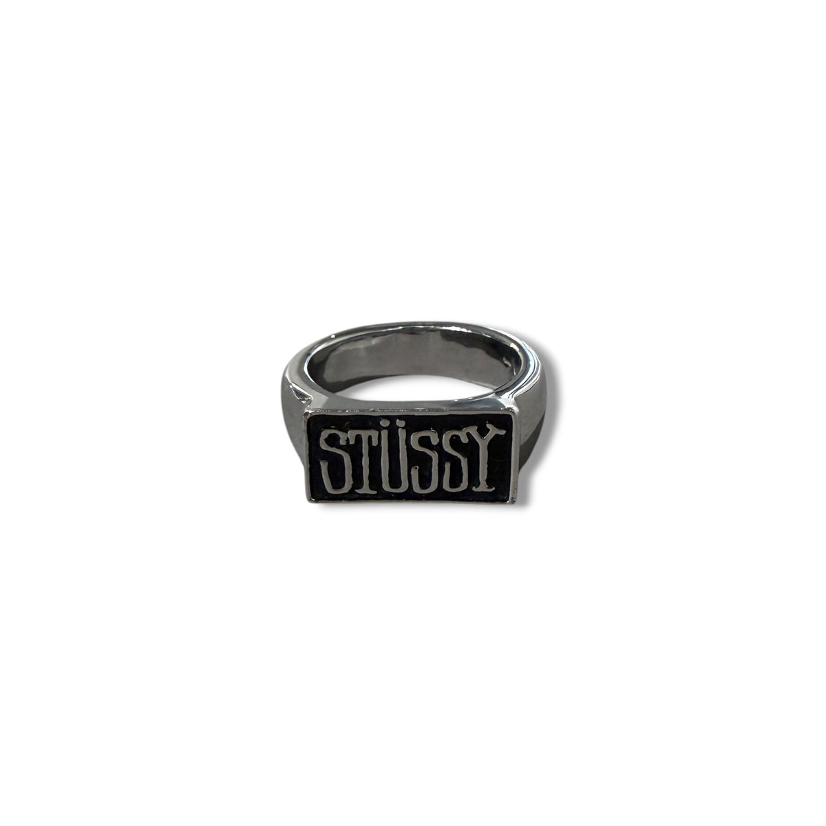 Stussy Box Logo Silver Ring Size L/XL Size JP 18.5