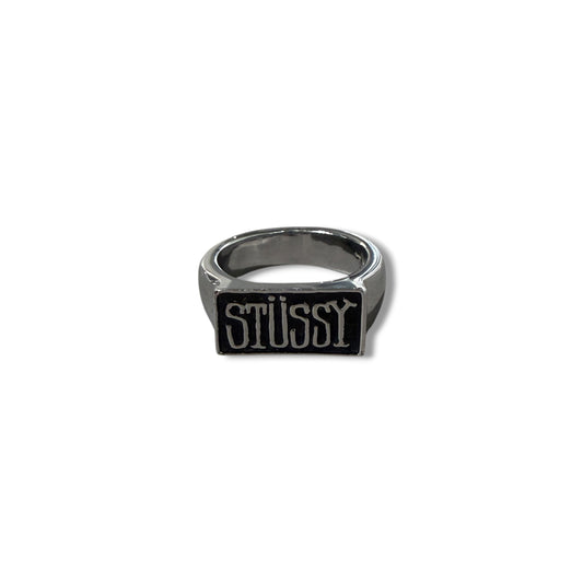 Stussy Box Logo Silver Ring Size L/XL Size JP 18.5