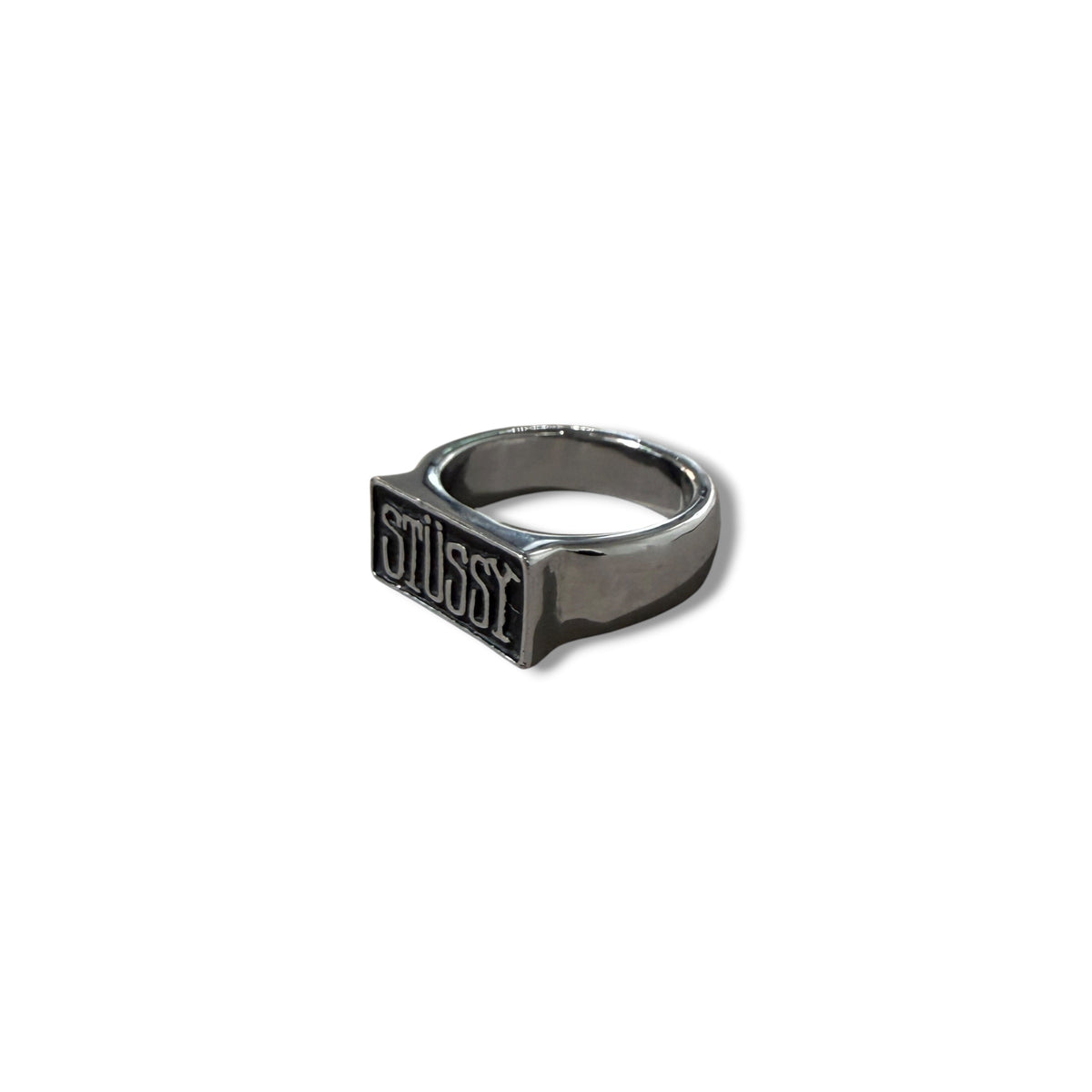 Stussy Box Logo Silver Ring Size L/XL Size JP 18.5