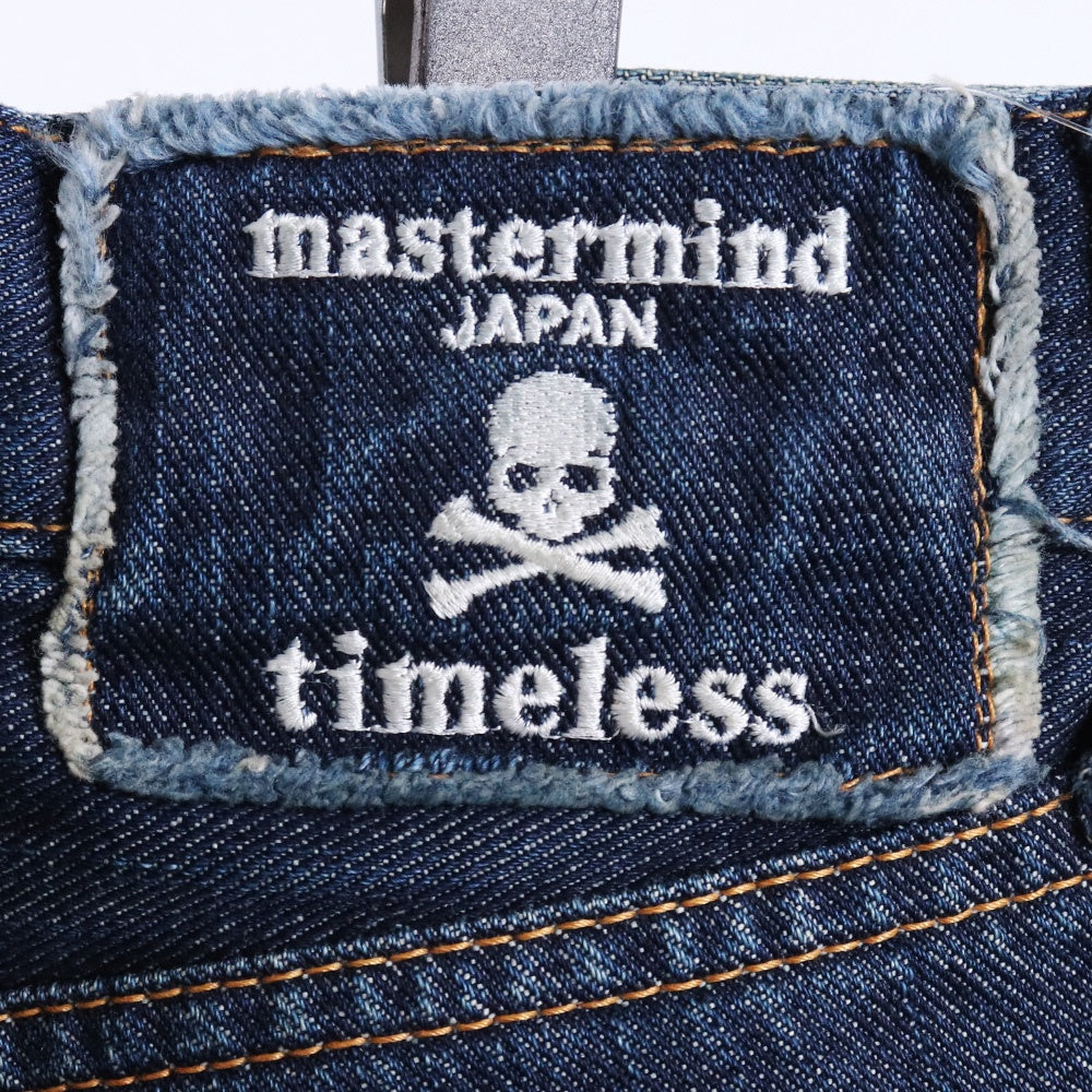 MASTERMIND JAPAN Timeless Jacquard Skull Denim Blue Size S