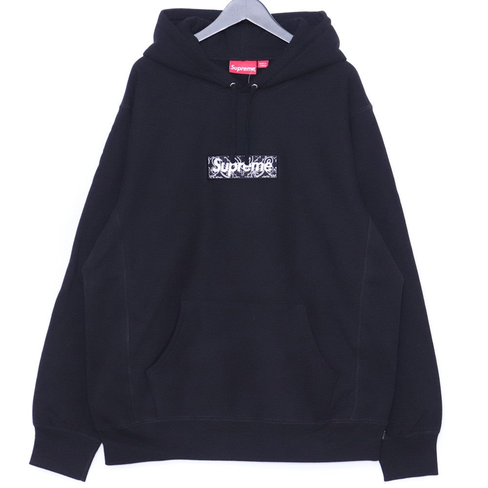 Supreme 19AW Bandana Box Logo Hoodie Black Size XL