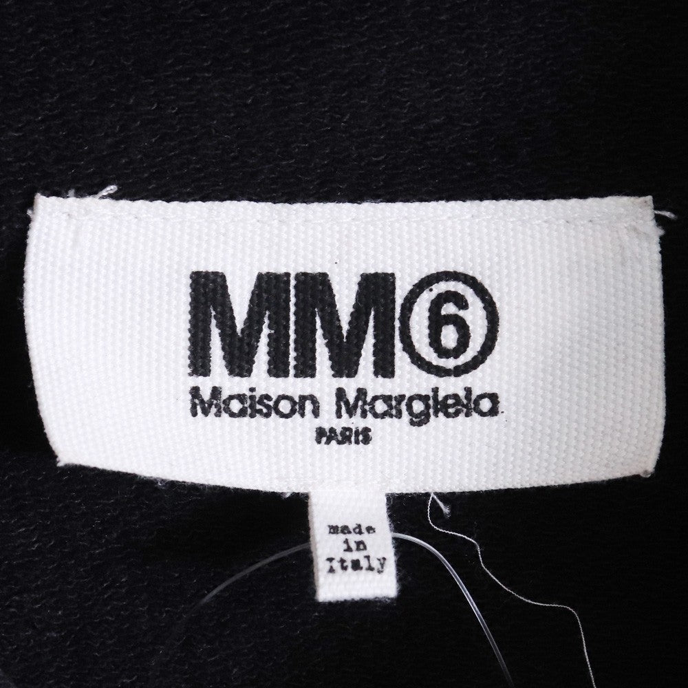 MM6 Number Logo Distressed Hoodie Black Size M