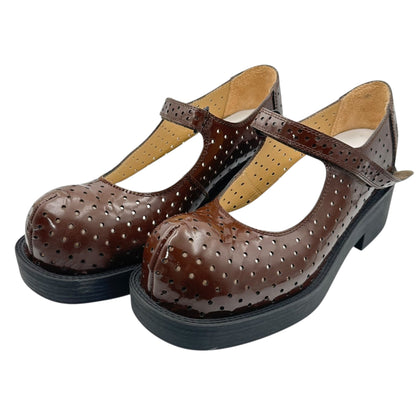 MM6 24SS Patent Leather Perforated Jane Shoes Sneakers Size EU 43