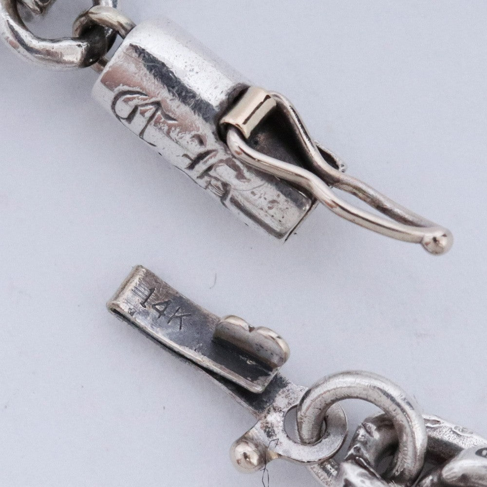 CHROME HEARTS OLD PAPER CHAIN Necklace Silver Size ONE SIZE