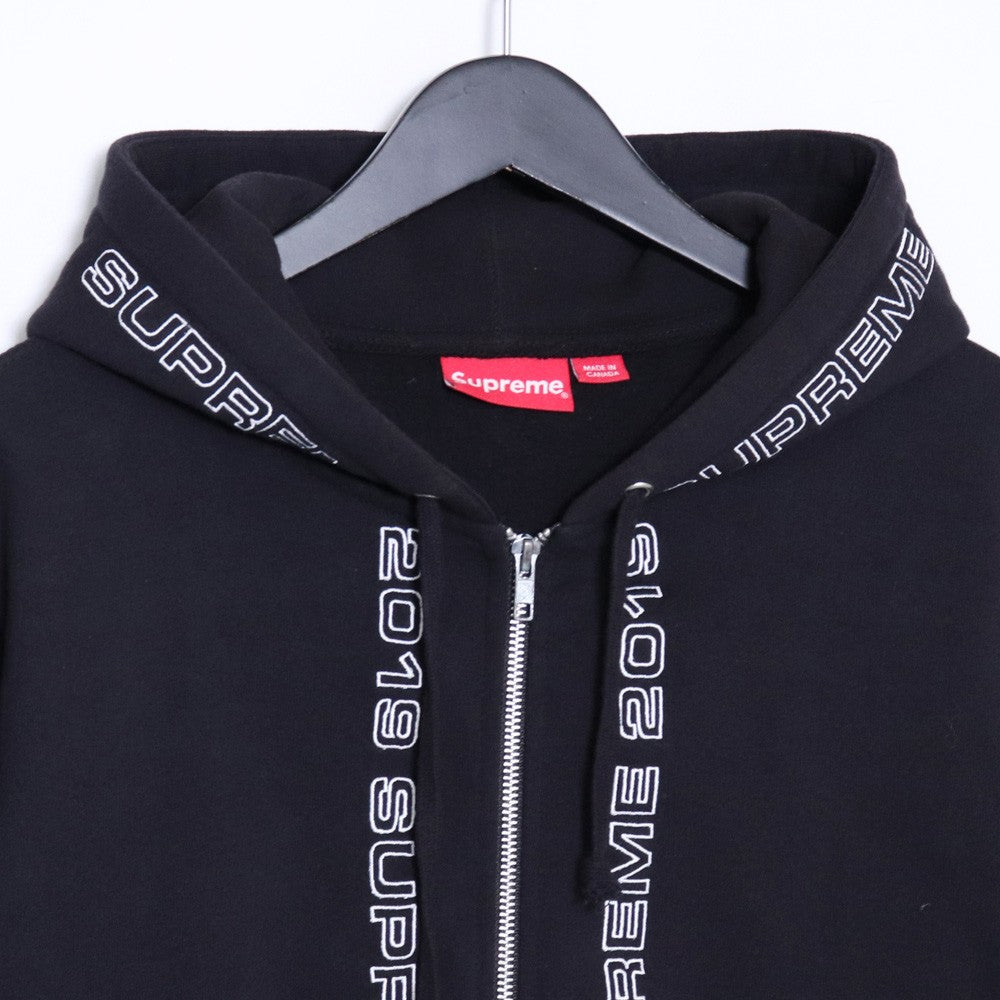 SUPREME 19SS Topline Zip Up Hoodie Black Size M