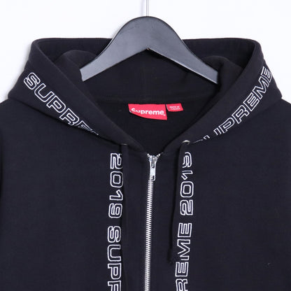 SUPREME 19SS Topline Zip Up Hoodie Black Size M