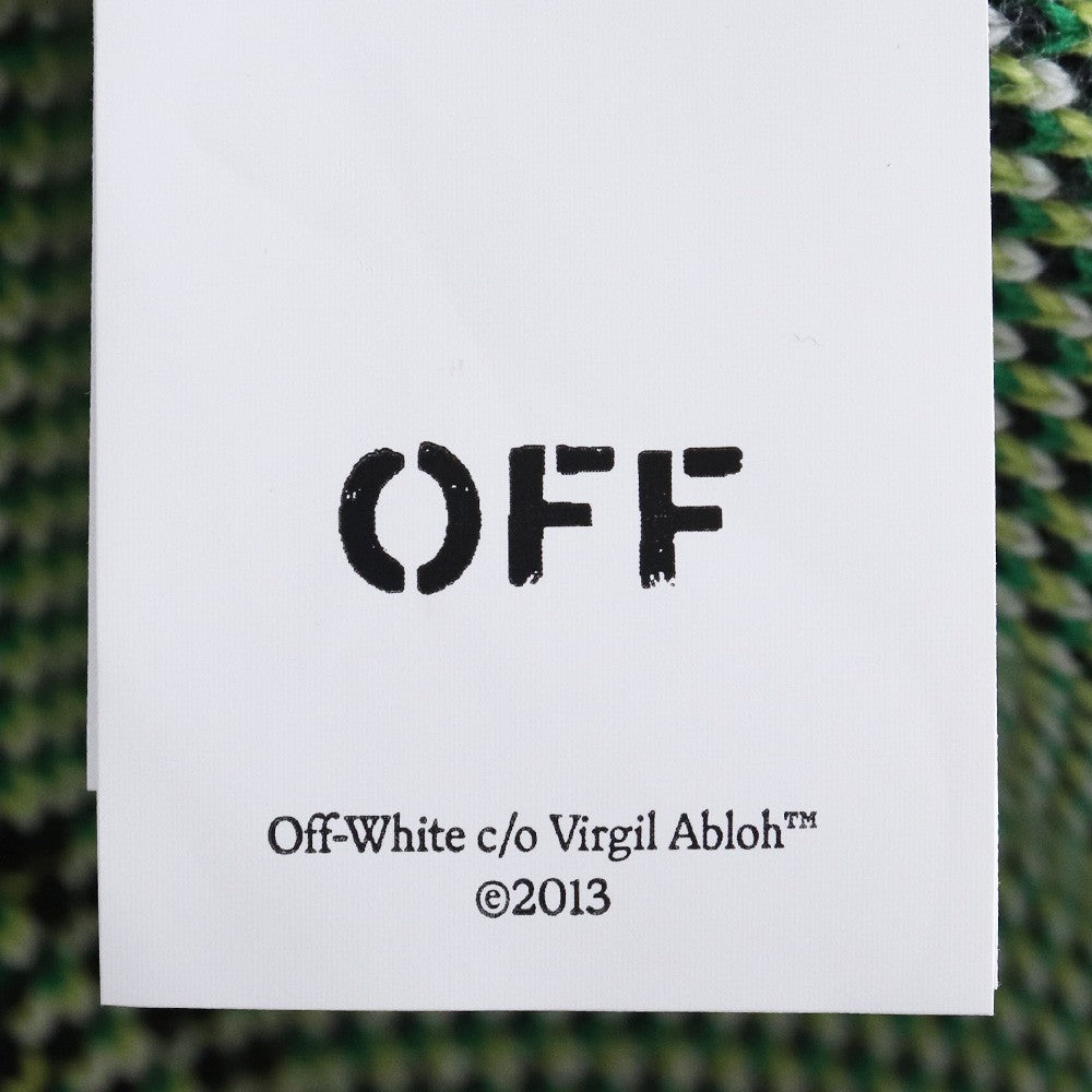 OFF-WHITE BLACK CROCODILE VARSITY Patch Cardigan Size XS