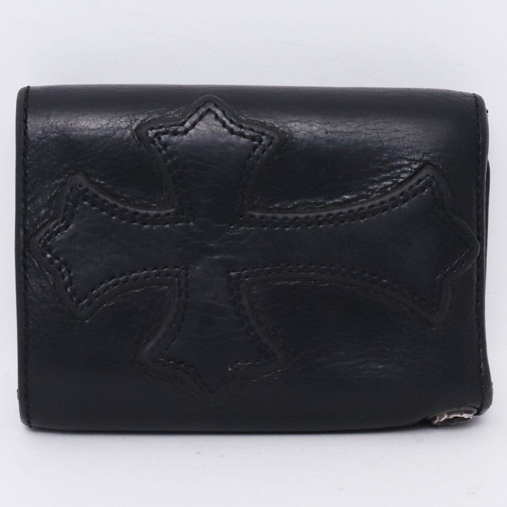 CHROME HEARTS 3-Fold Cemetery Cross Patch Wallet Size F