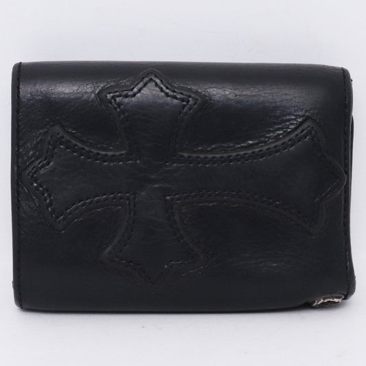 CHROME HEARTS 3-Fold Cemetery Cross Patch Wallet Size F