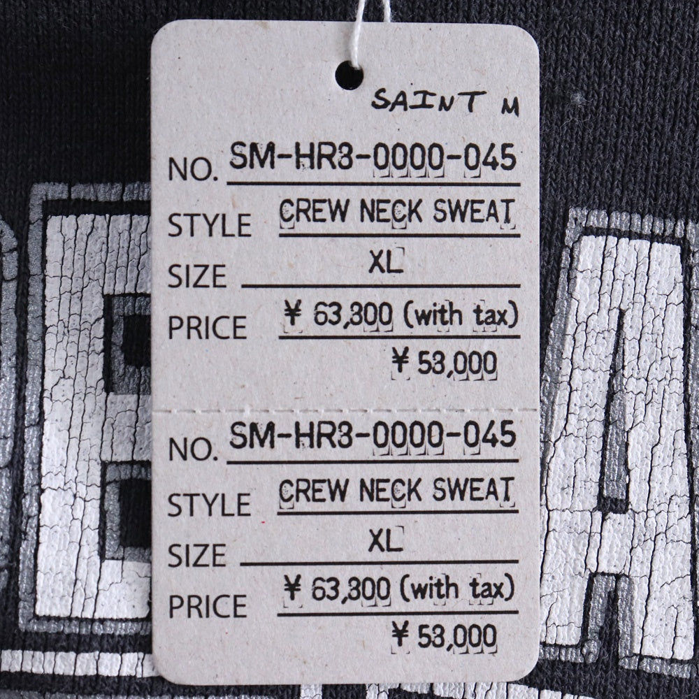 SAINT MICHAEL 25SS THE DEVIANT Sweatshirt Black Size XL