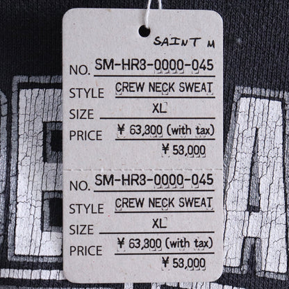SAINT MICHAEL 25SS THE DEVIANT Sweatshirt Black Size XL