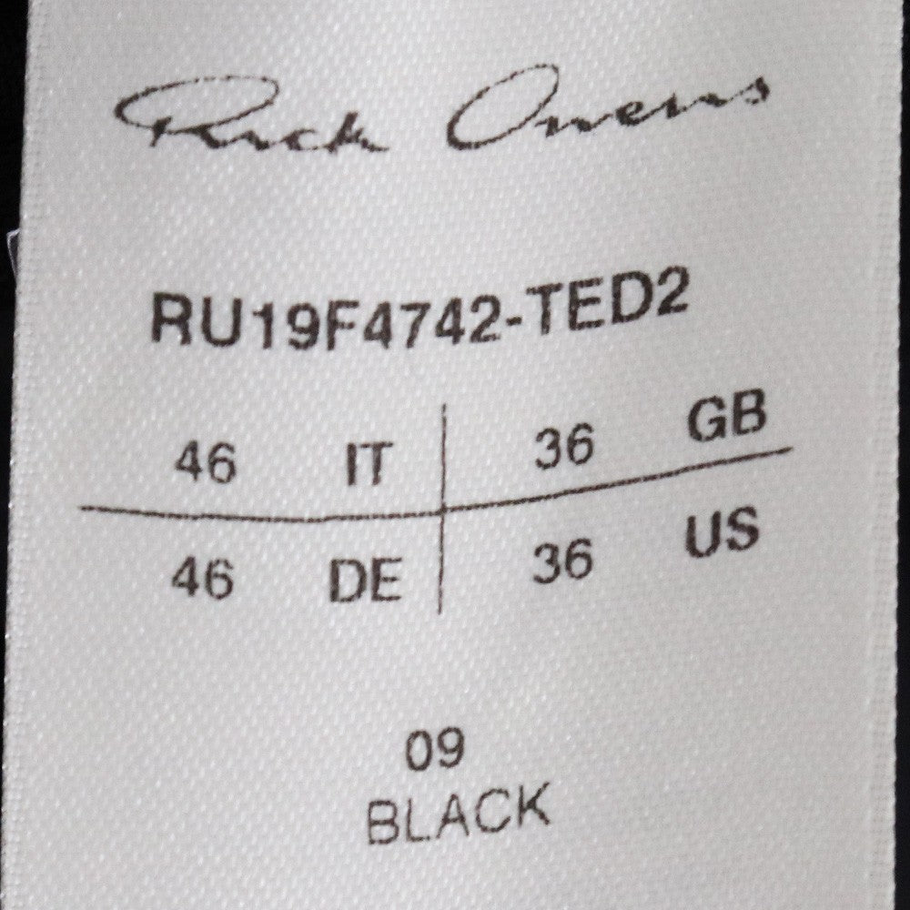RICK OWENS 19AW Jumbo Parka Brother Coat Black Size 46