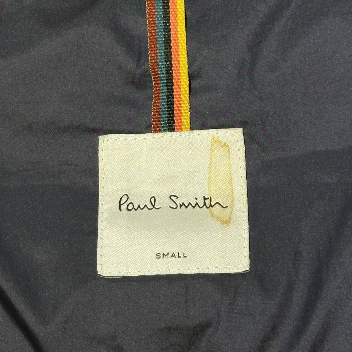 PAUL SMITH Loro Piana Fur Trimmed Jacket Navy/Beige Size S