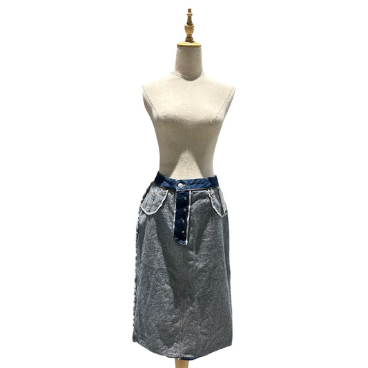 MM6 Maison Margiela 21AW Inside-Out Denim Skirt Blue Size 46