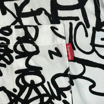 Supreme x CDG SHIRT 18AW Graphic Shirt White/Black Size L
