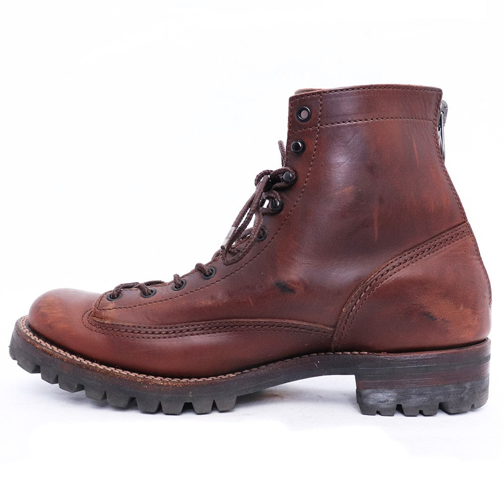junhashimoto Military Back Zip Double Boots Brown Size EU 41