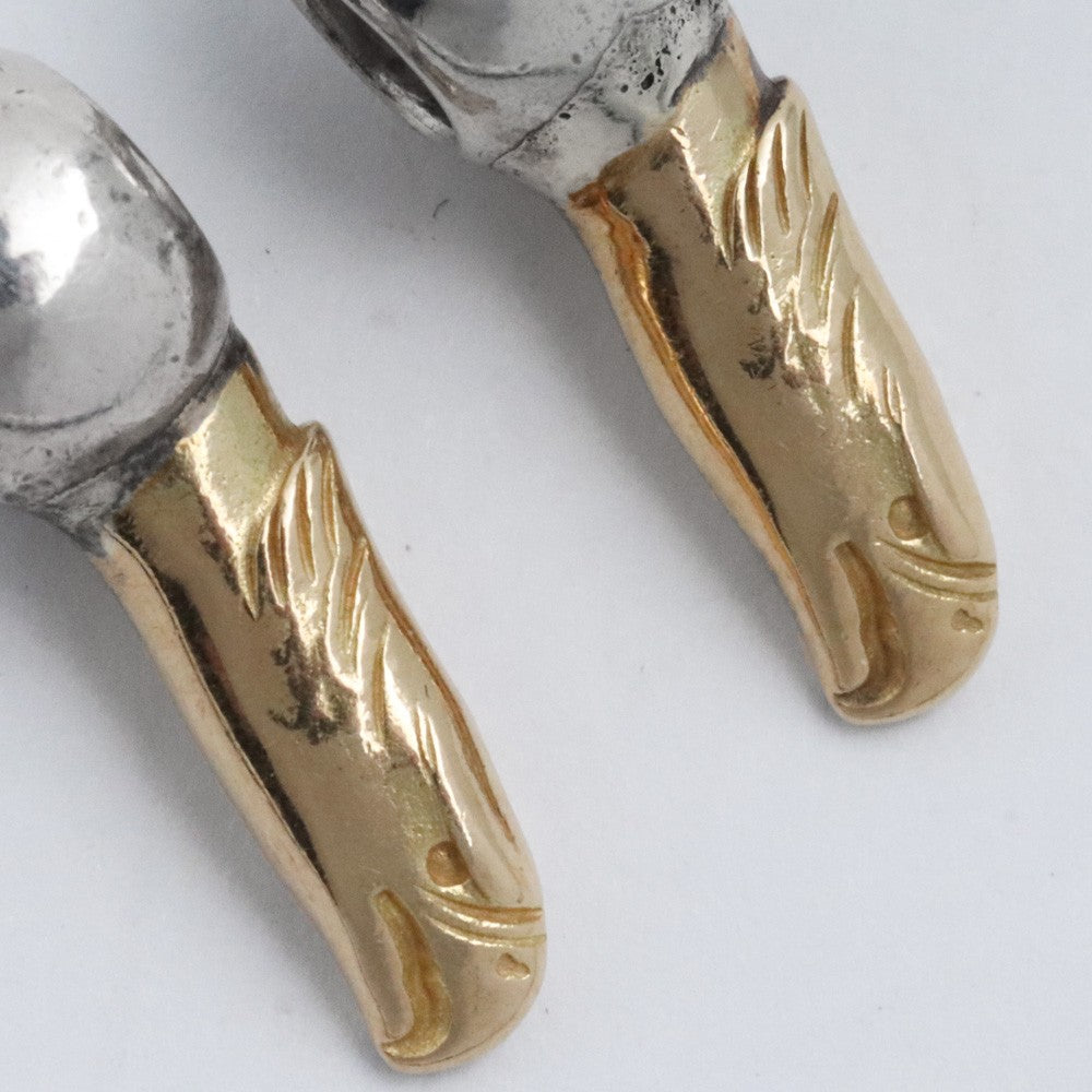 TARO WASHIMI Eagle Head Beads 2-Piece Gold Silver Size F