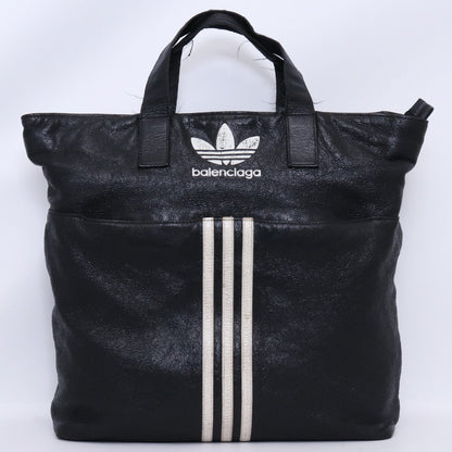 BALENCIAGA × ADIDAS North-South Leather Bag Black Size F