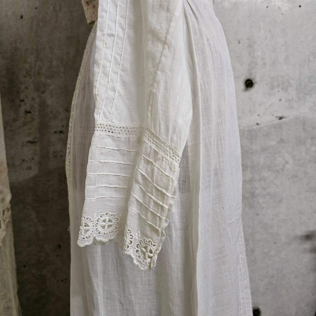Euro antique Victorian Cotton Dress White