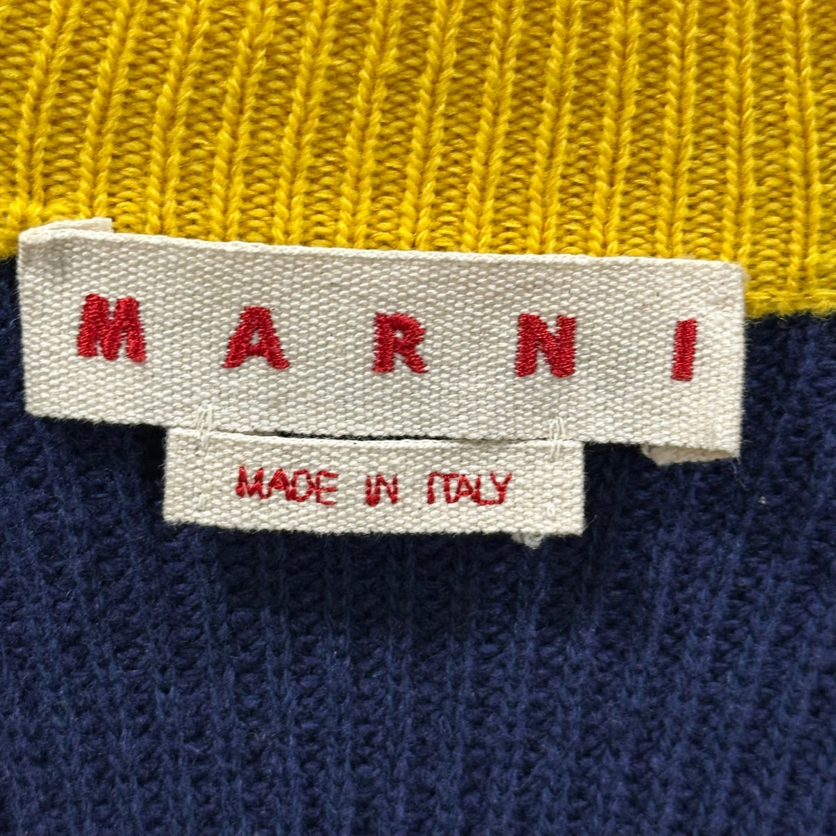 MARNI 23AW Broken Fisherman Wool Cardigan Size 40
