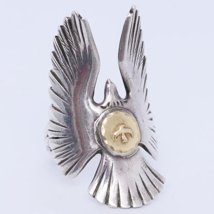 Goro's K18 Eagle Ring Silver Gold Size US 8.5