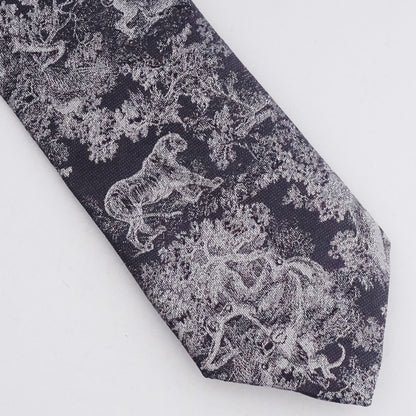 DIOR Toile de Jouy Sauvage Tie Gray Size F