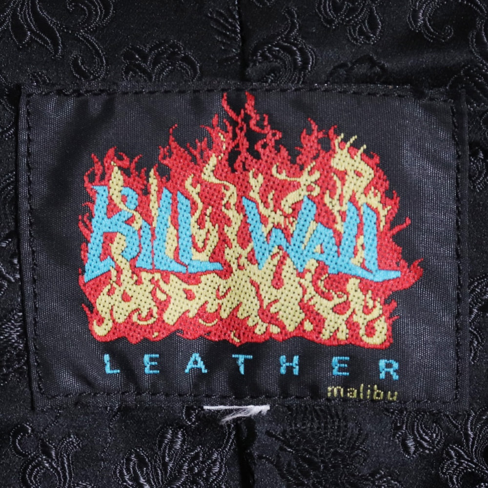 BILL WALL LEATHER Custom Leather Shirt Jacket Black