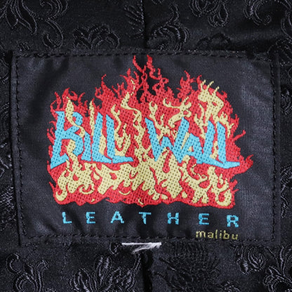 BILL WALL LEATHER Custom Leather Shirt Jacket Black