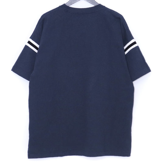 DIOR HOMME 24SS Damaged Slub Cotton T-Shirt Navy Size M