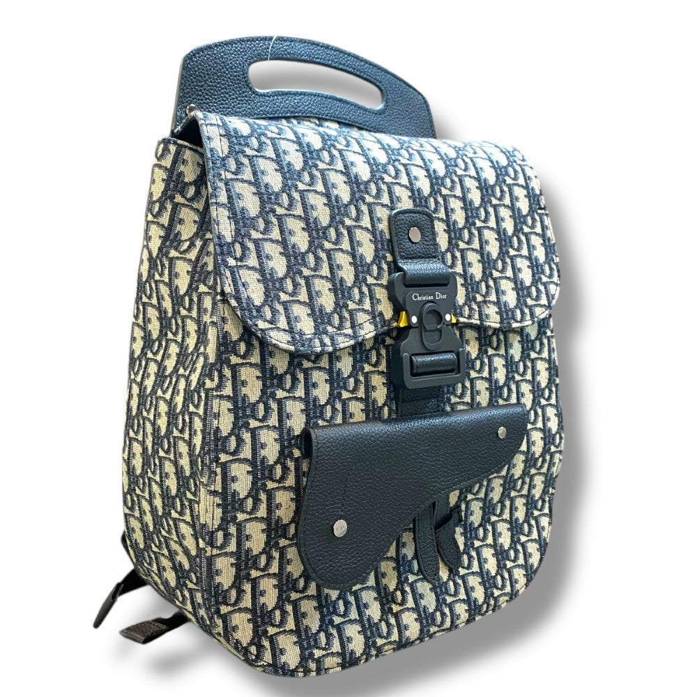 Dior Gray Gallop Oblique Jacquard Backpack Size F
