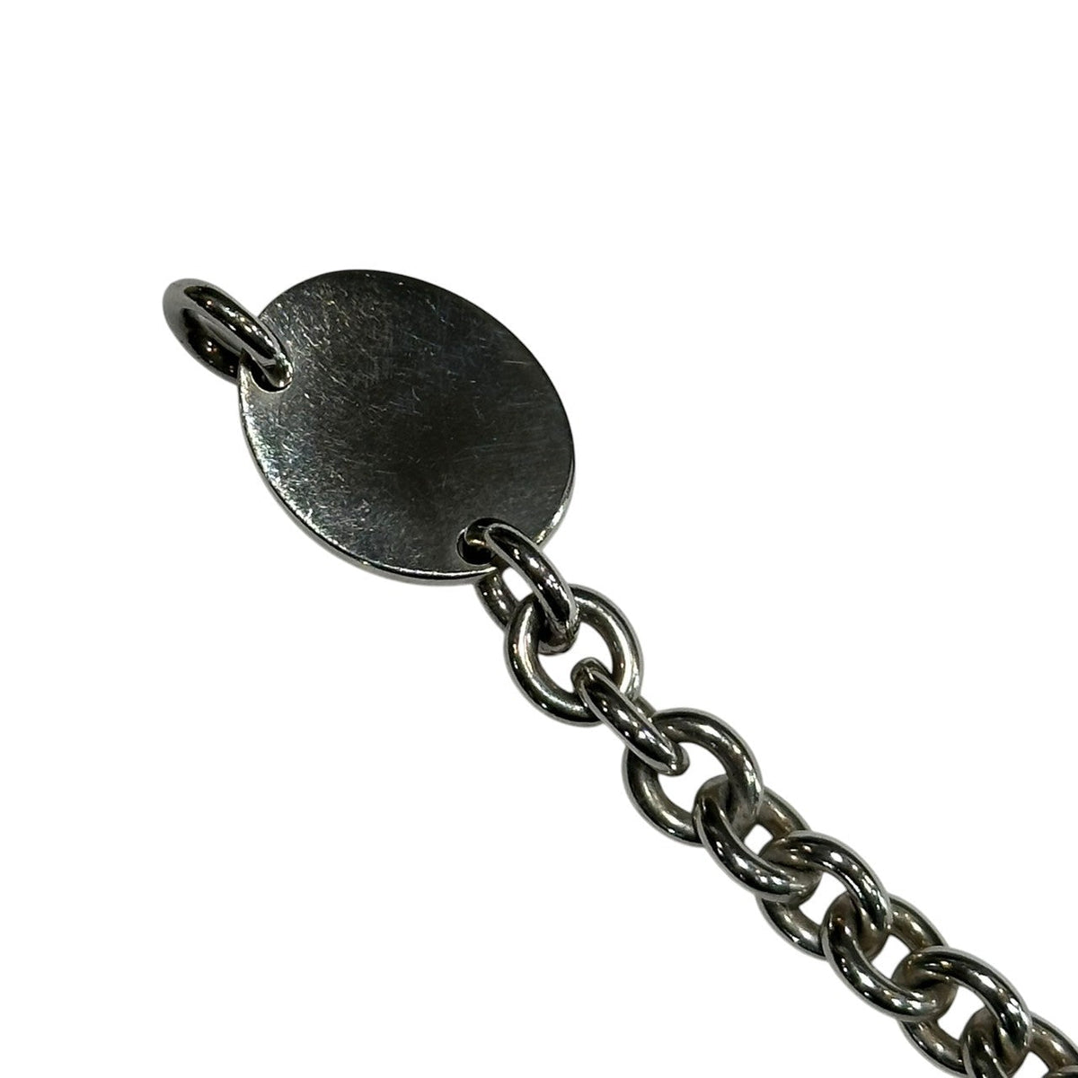 TIFFANY & CO. Round Return to Chain Silver Necklace