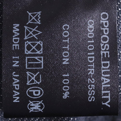 BLUE GRAY 25SS 10-Pocket Panel Washed Jeans Gray Size 44