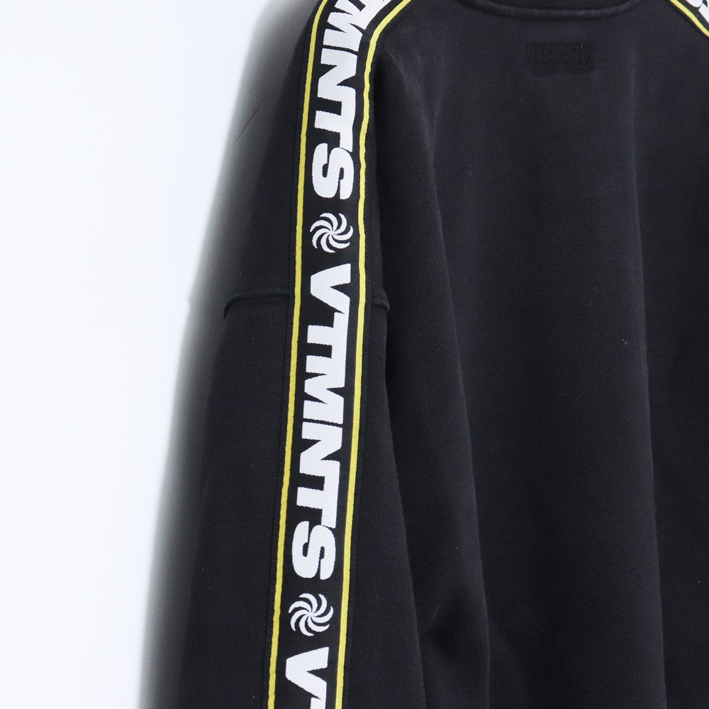 VETEMENTS Logo Tape Pullover Sweatshirt Black Size S