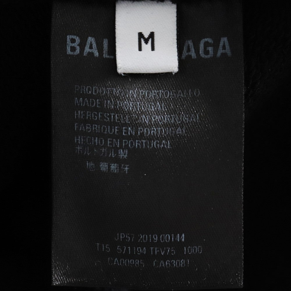 Balenciaga BB Logo Black Pullover Hoodie Size M