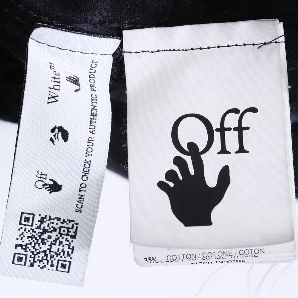 OFF-WHITE Logo Printed Denim Jacket Black Size XL