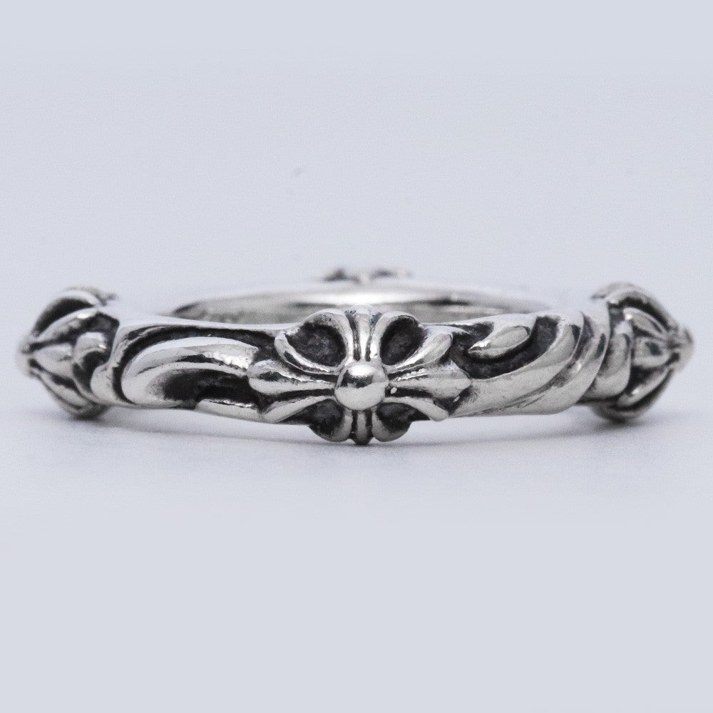 CHROME HEARTS SBT Band Ring Silver Size JP 12