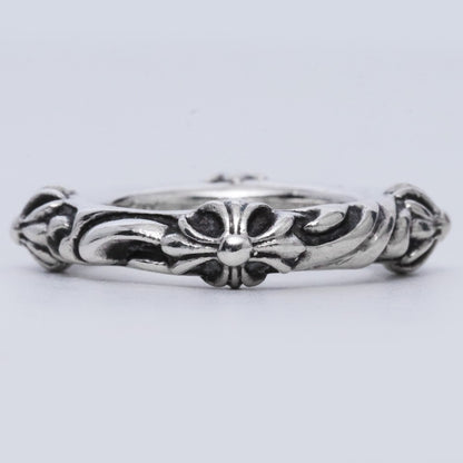CHROME HEARTS SBT Band Ring Silver Size JP 12