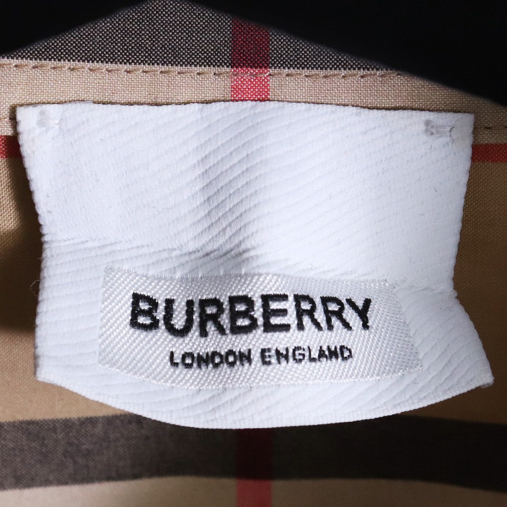 BURBERRY Nova Check Logo Embroidered Shirt Beige Size S