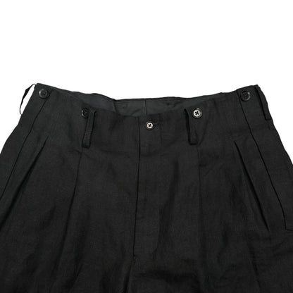 YOHJI YAMAMOTO POUR HOMME 22SS Linen Trousers Black Size 3