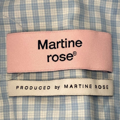 MARTINE ROSE 22SS Tuck Neck S/S Shirt Light Blue Size S