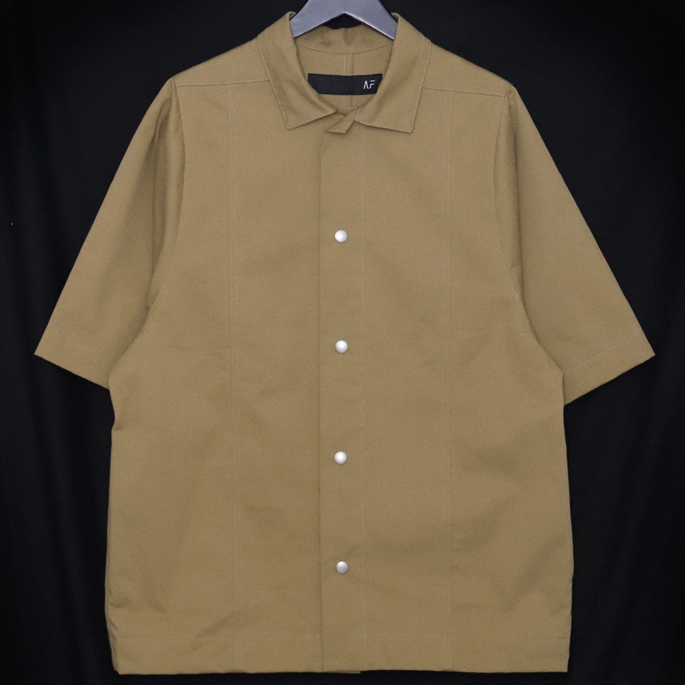 A.F ARTEFACT 25SS Twill Half Sleeve Shirt Beige Size 1