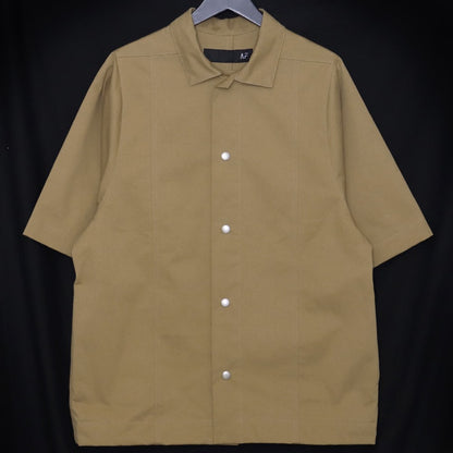 A.F ARTEFACT 25SS Twill Half Sleeve Shirt Beige Size 1