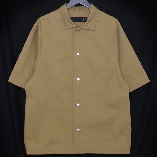 A.F ARTEFACT 25SS Twill Half Sleeve Shirt Beige Size 1
