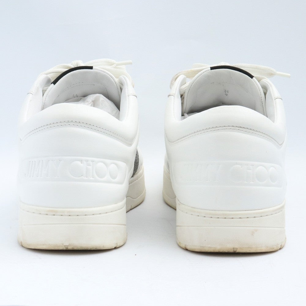 Jimmy Choo HAWAII M FAF Sneakers White Silver Size EU 44