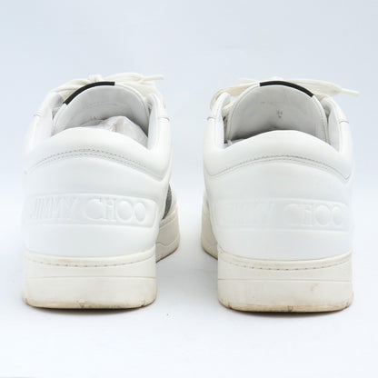 Jimmy Choo HAWAII M FAF Sneakers White Silver Size EU 44