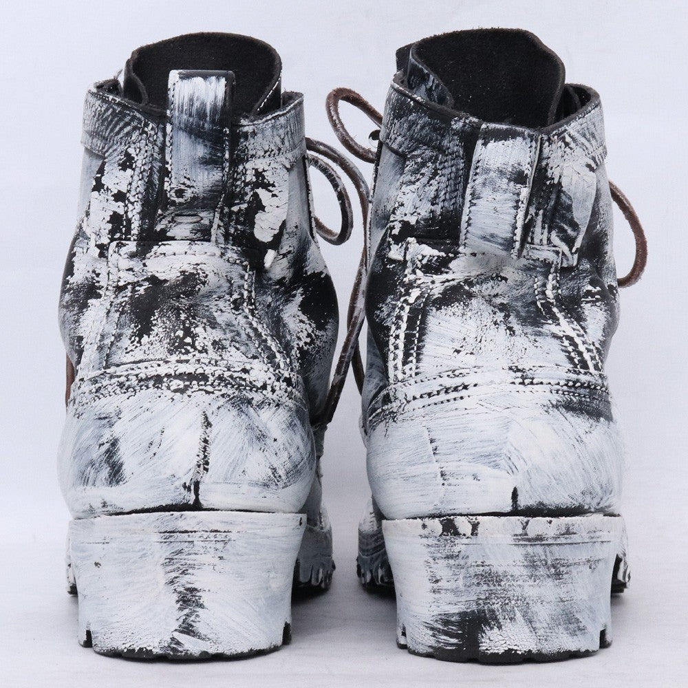 MAISON MARGIELA Sierra Ankle Boots Black Paint Size EU 40
