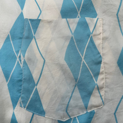 GOODENOUGH 90s Vintage Silk Argyle Oversized Shirt