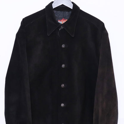 BILL WALL LEATHER Custom Leather Shirt Jacket Black