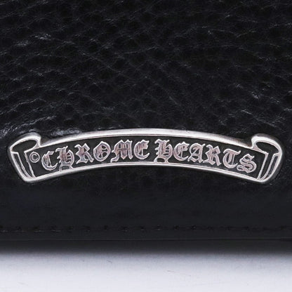 CHROME HEARTS 3 Pocket Scroll Card Case Black Size F