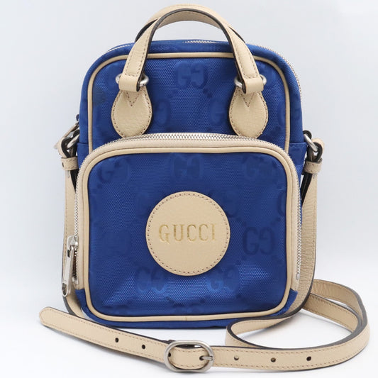GUCCI Off The Grid 2-Way Shoulder Bag Blue Size F